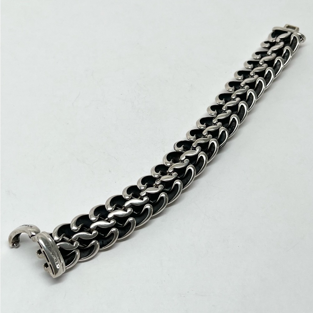 David Yurman Sculpted Hampton Cable Bracelet w/Diamonds, Sapphires & Tanzanites - Picture 9 of 10